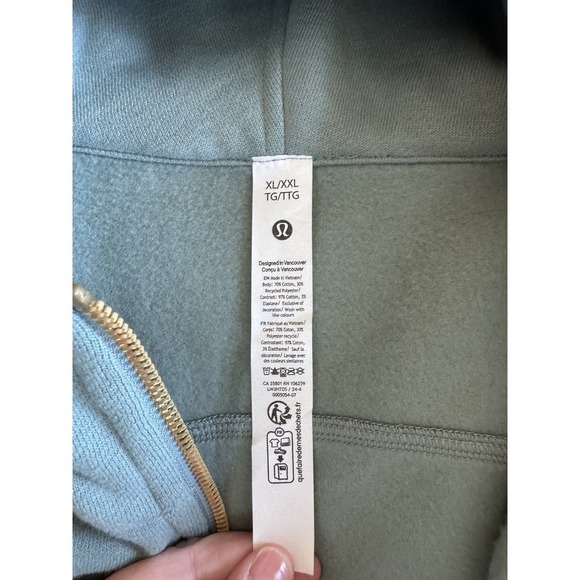 New Lululemon Scuba Oversized Half Zip Hoodie XL/ XXL Crater Blue/Gold NWT - Picture 5 of 11